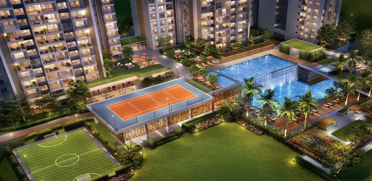 An artistic impression of the lifestyle at L & T Crestoria Panvel